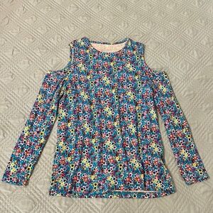 Girls Floral Cold Shoulder Long Sleeve Top, Size XXL, EUC